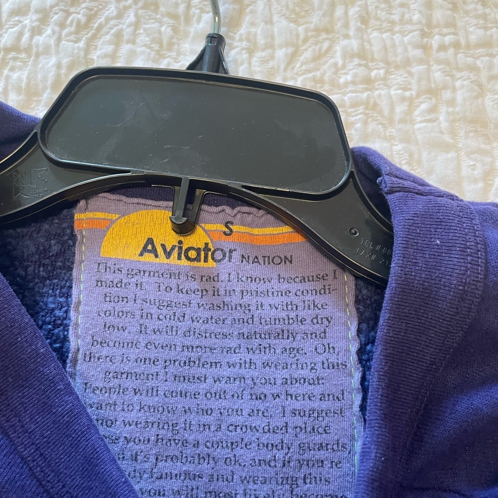 Aviator Nation logo sweatshirt purple size small - Picture 2 of 4
